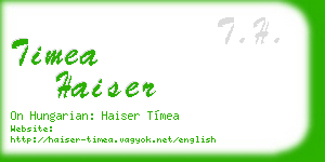 timea haiser business card
